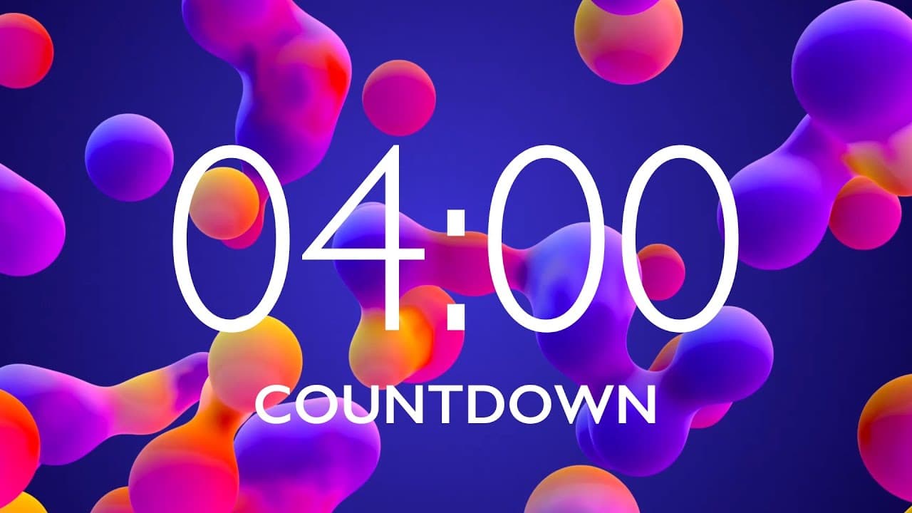 4 Minute Timer with Relaxing Music and Alarm – Lava Lamp Background