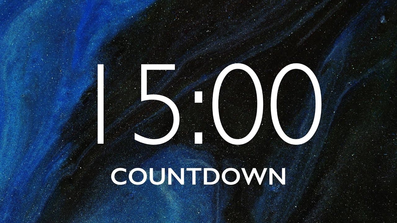 15 Minute Timer with Relaxing Music and Alarm