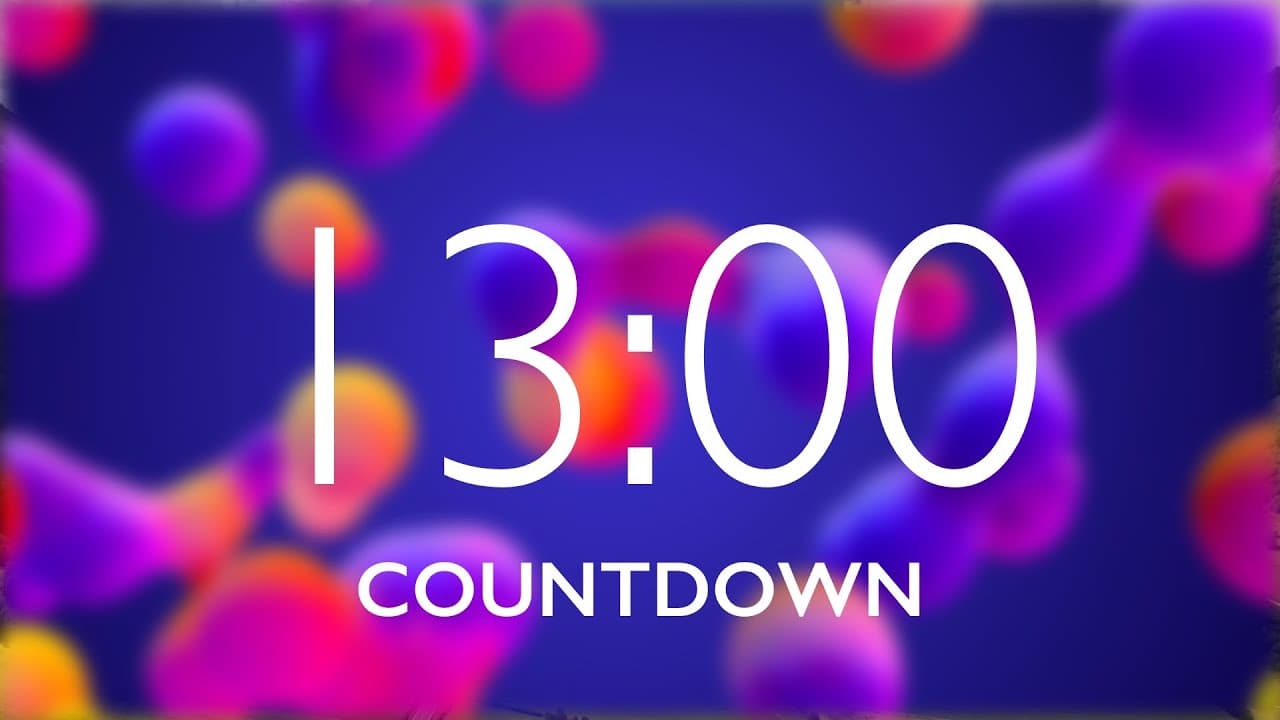 13 Minute Timer with Relaxing Music and Alarm – Lava Lamp Background