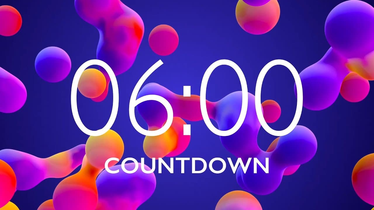 6 Minute Timer with Relaxing Music and Alarm – Lava Lamp Background