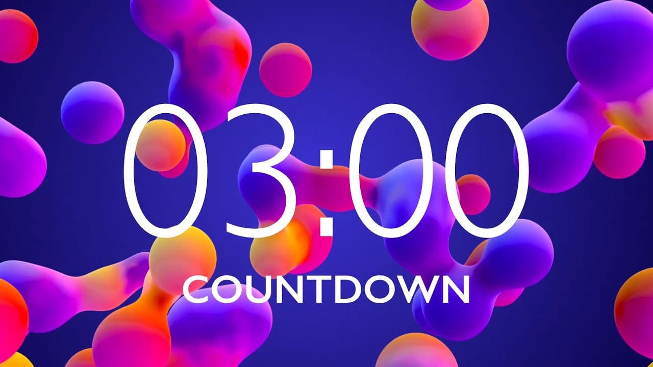 3 Minute Timer with Relaxing Music and Alarm – Lava Lamp Background