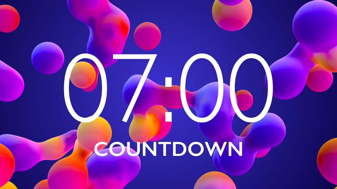 7 Minute Timer with Relaxing Music and Alarm – Lava Lamp Background