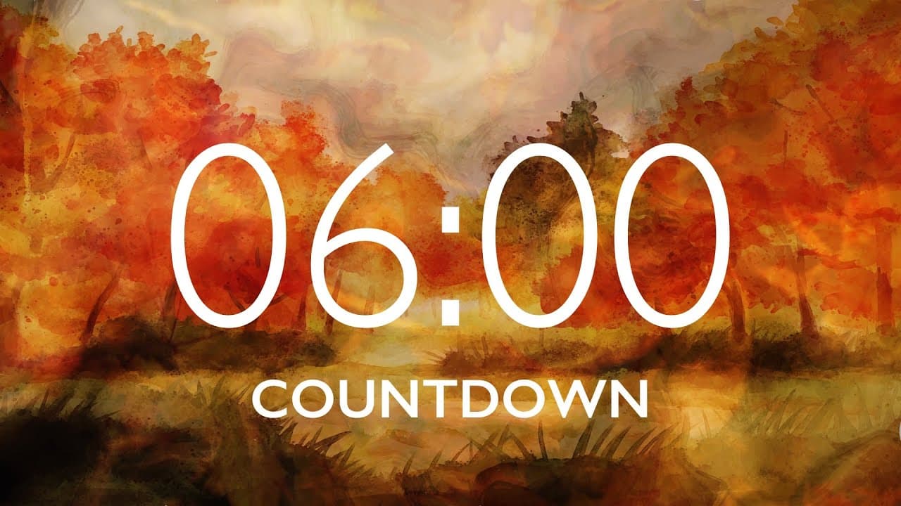 6 Minute Fall Leaves Timer with Relaxing Music and Alarm – Autumn Forest Background