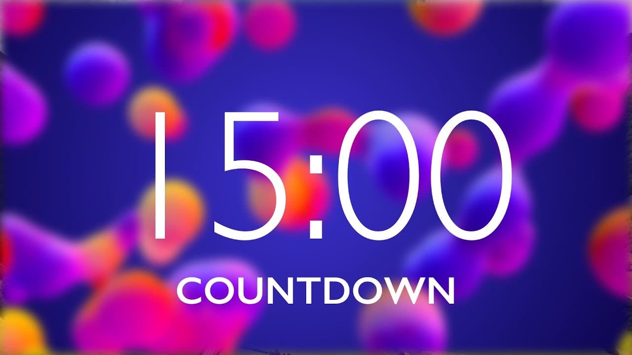 15 Minute Timer with Relaxing Music and Alarm – Lava Lamp Background
