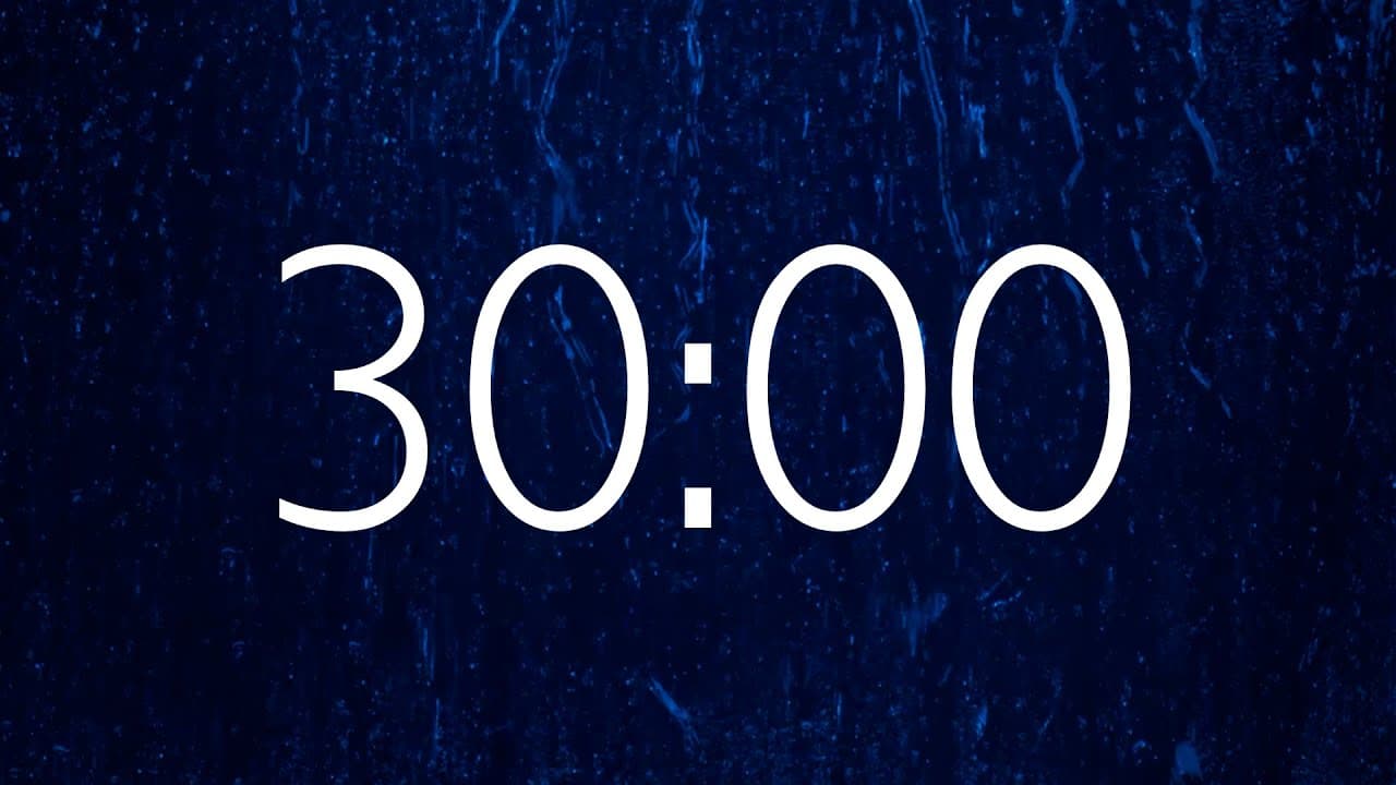 30 MINUTES Rain Sounds (no music or thunder)